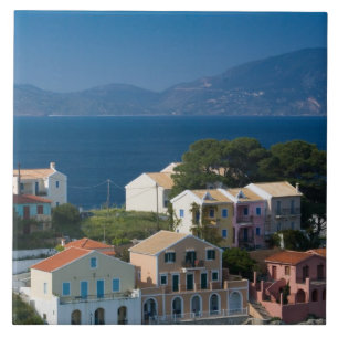 Grekland, Joniska öarna, KEFALONIA, Assos: Kakelplatta
