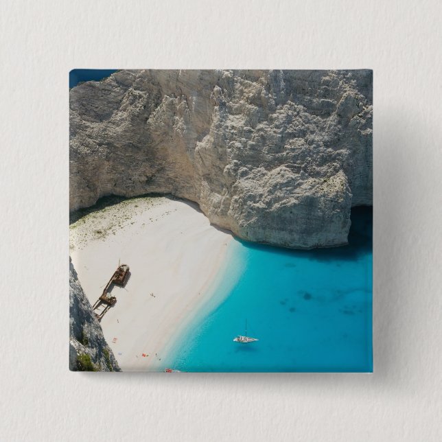 GREKLAND, Joniska öarna, ZAKYNTHOS, SHIPWRECK Knapp (Framsida)