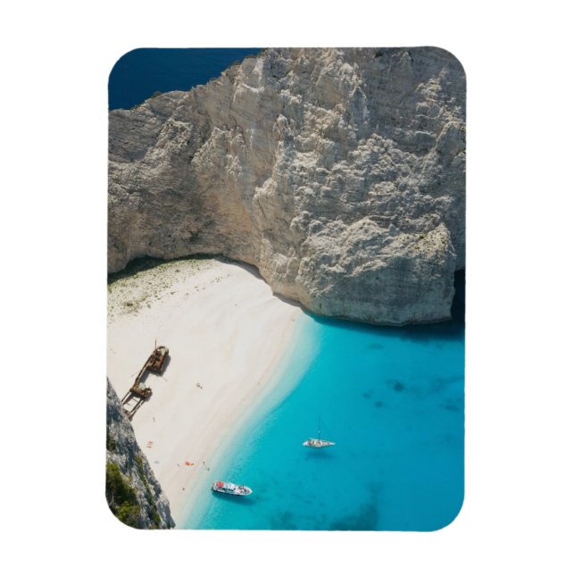 GREKLAND, Joniska öarna, ZAKYNTHOS, SHIPWRECK Magnet (Vertikal)