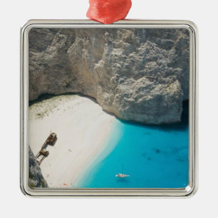 Grekland, Joniska öarna, ZAKYNTHOS, SKEPPSBROTT Julgransprydnad Metall