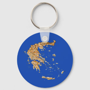 Grekland karta Keychain Nyckelring