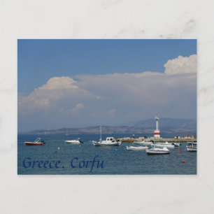Grekland, Korfu, gamla fyr, vykort