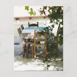 Grekland, Kreta, Hania Provins, Vamos: Kaffebord Vykort