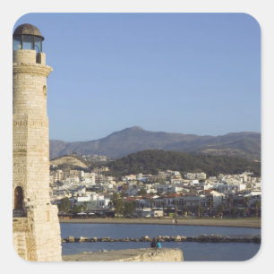 Grekland, Kreta, Rethymno provins, Rethymno: Fyrkantigt Klistermärke
