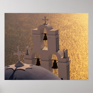 Grekland, Kykladerna, Santorini, Thira, Poster