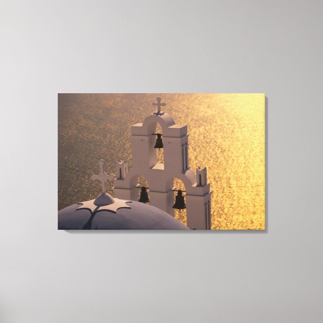 Grekland, Kyklaöarna, Santorini, Thira Canvastryck (Framsida)