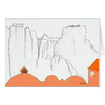 Grekland landskap. Meteora Monastary från