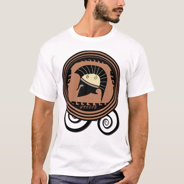 Grekland Legendary Corinthian Helmet T Shirt (Framsida)