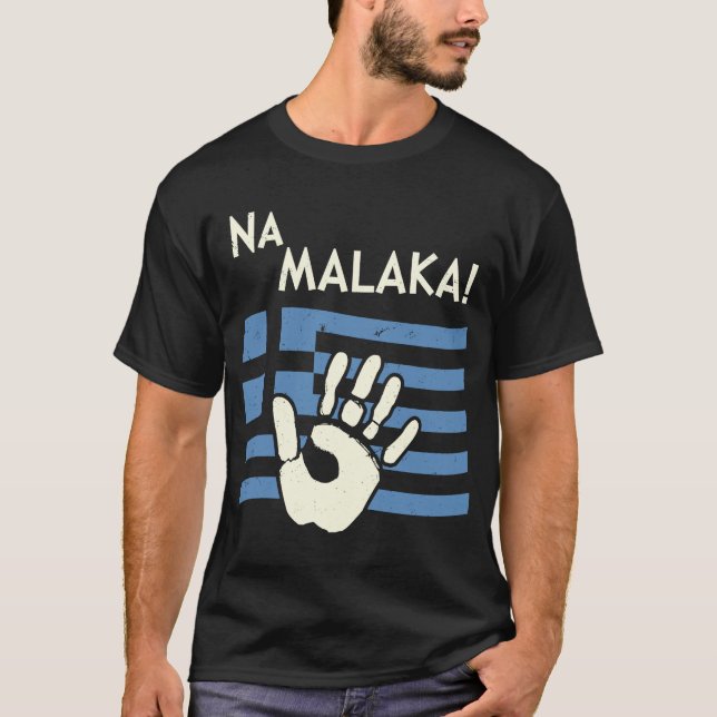 Grekland Malaka Grekiska Gyros Corfu T Shirt (Framsida)