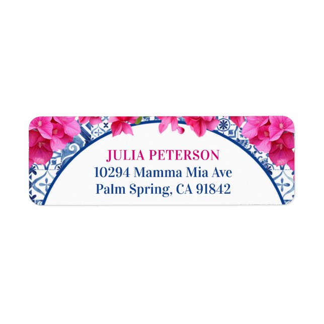 Grekland Medelhavet Mamma Mia Party Returadress Etikett (Framsidan)