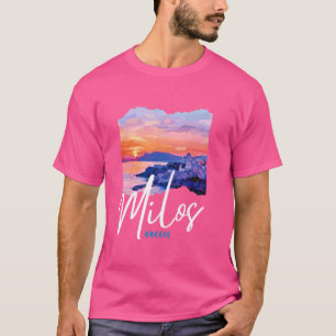 Grekland Milos Painting Souvenir Greece Milos T Shirt