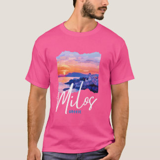 Grekland Milos Painting Souvenir Greece Milos T Shirt