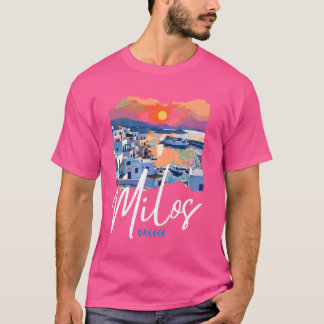 Grekland Milos Painting Souvenir Greece Milos T Shirt