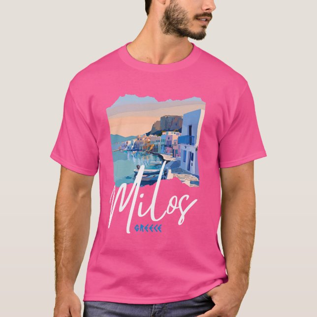 Grekland Milos T Shirt (Framsida)