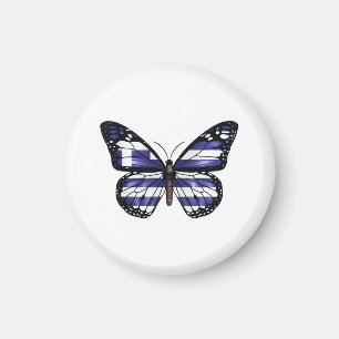 Grekland, Monarch Butterfly Flagga Magnet