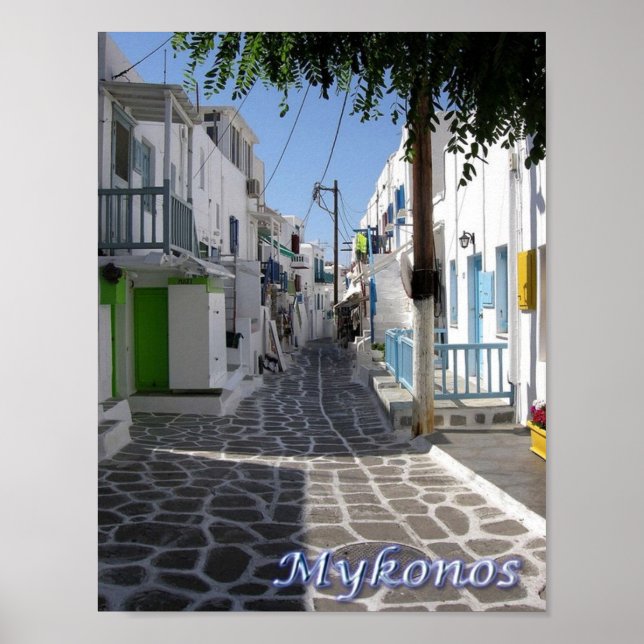 Grekland - Mykonos - Chora - Poster (Framsidan)