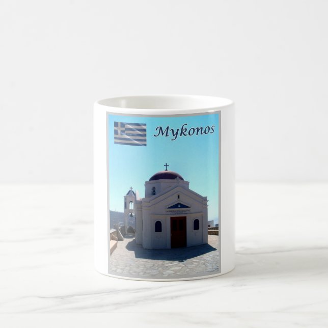 Grekland - Mykonos - kloster - Kaffemugg (Center)