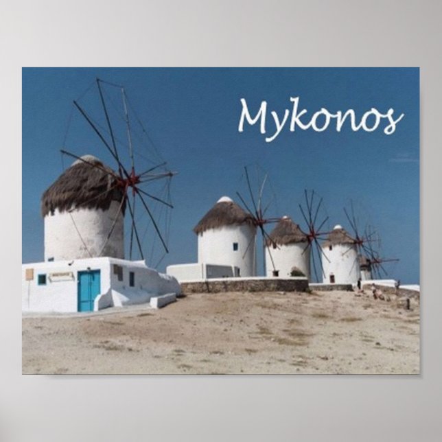 Grekland - Mykonos - Vinfabriker - Poster (Framsidan)