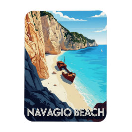 Grekland Navagio Beach Travel Magnet