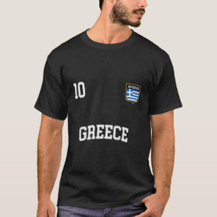 Grekland nr 10 Grekiska fotbollsförbundet Flagga T Shirt