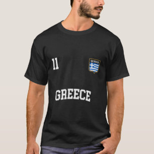 Grekland nr 11 Greklands fotbollslag i Flagga T Shirt