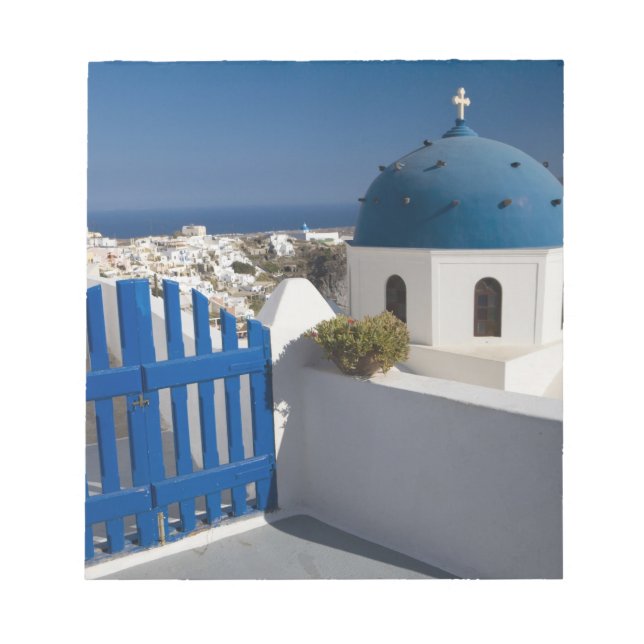 Grekland och den grekiska ön Santorini från Anteckningsblock (Framsida)