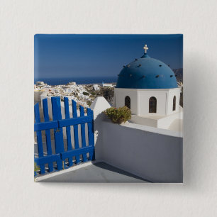 Grekland och den grekiska ön Santorini från Knapp
