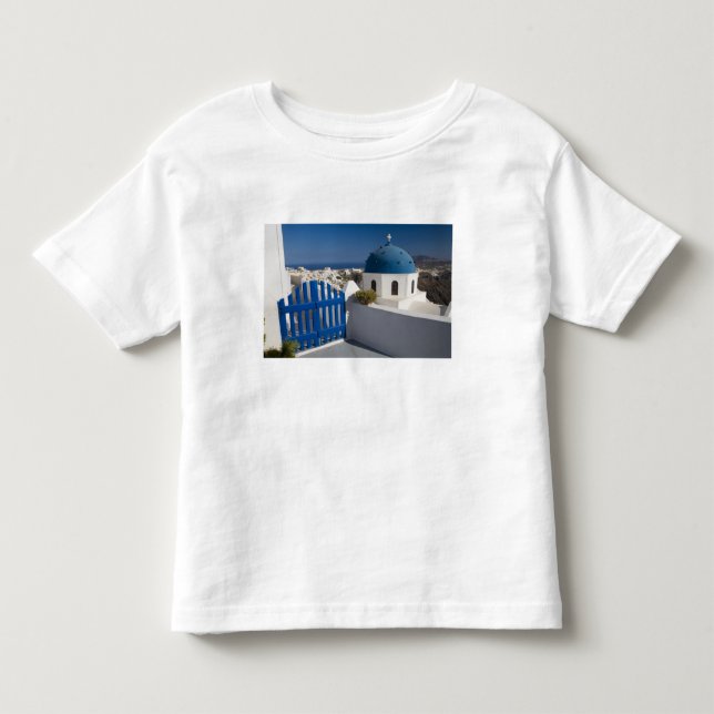 Grekland och den grekiska ön Santorini från Tee Shirt (Framsida)