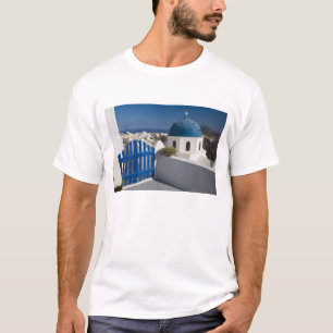 Grekland och den grekiska ön Santorini från Tee Shirt