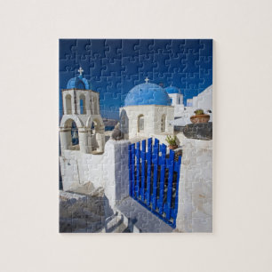 Grekland och den grekiska ön Santorini staden Oia Pussel