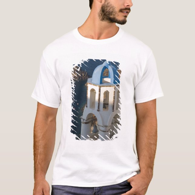 Grekland och den grekiska ön Santorini, staden Oia Tee Shirt (Framsida)