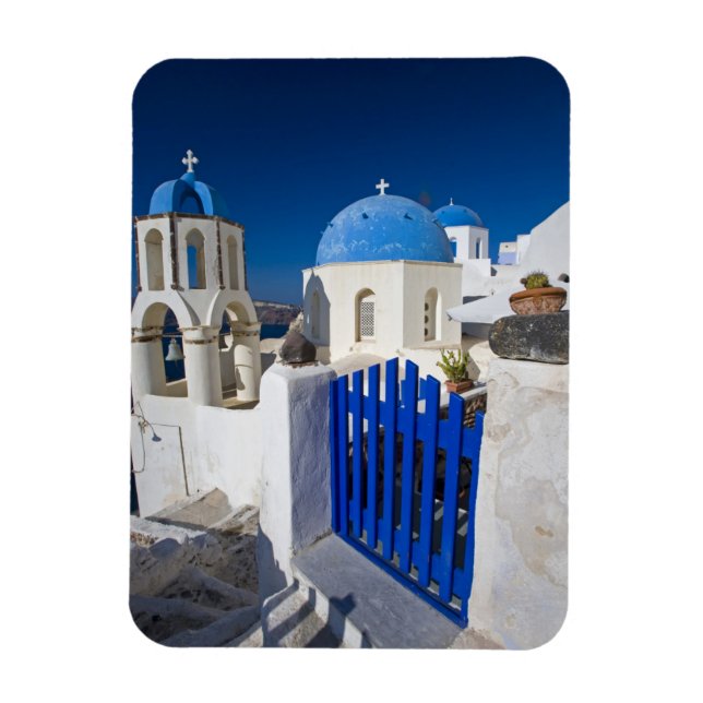 Grekland och den grekiska ön Santorinis stad Oia 3 Magnet (Vertikal)