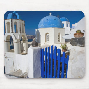Grekland och den grekiska ön Santorinis stad Oia 3 Musmatta