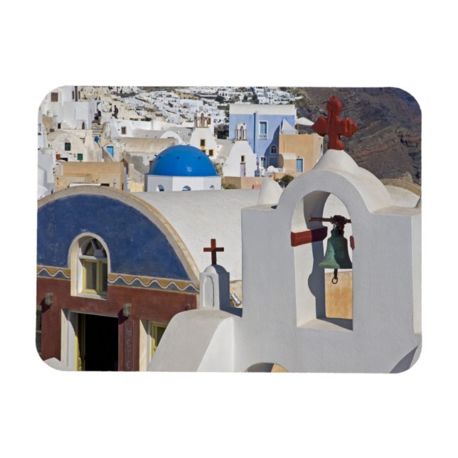 Grekland och den grekiska ön Santorinis stad Oia 5 Magnet (Horisontell)