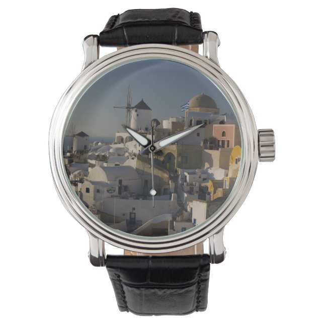 Grekland och den grekiska ön Santorinis stad Oia Armbandsur (Framsida)