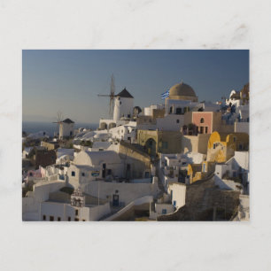 Grekland och den grekiska ön Santorinis stad Oia Vykort