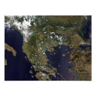 Grekland och dess omgeende länder fototryck