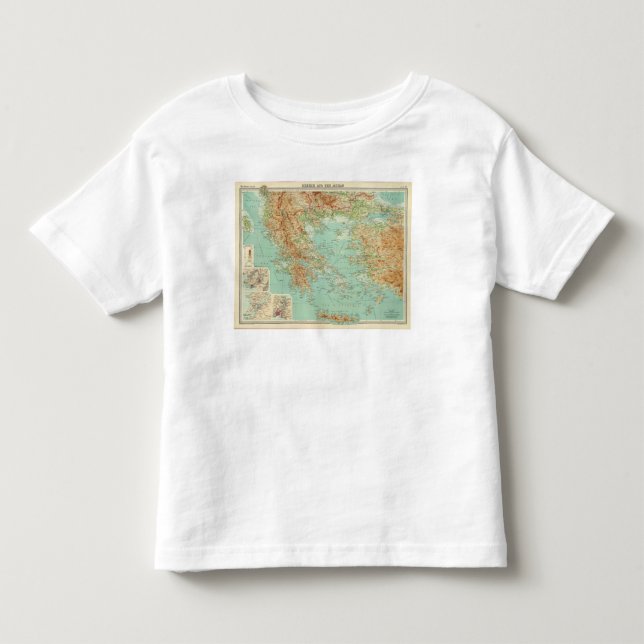 Grekland och det Aegean Tee Shirt (Framsida)