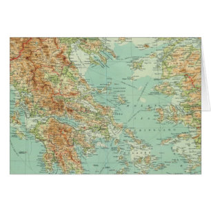 Grekland och Egeiska havet Hälsningskort