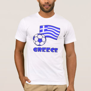 Grekland och Flagga Soccer Ball T-shirt