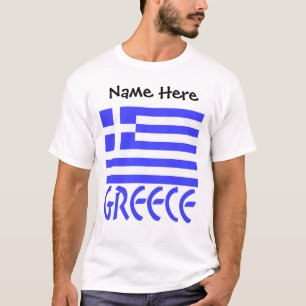 Grekland och Grekisk Flagga Personlig T Shirt