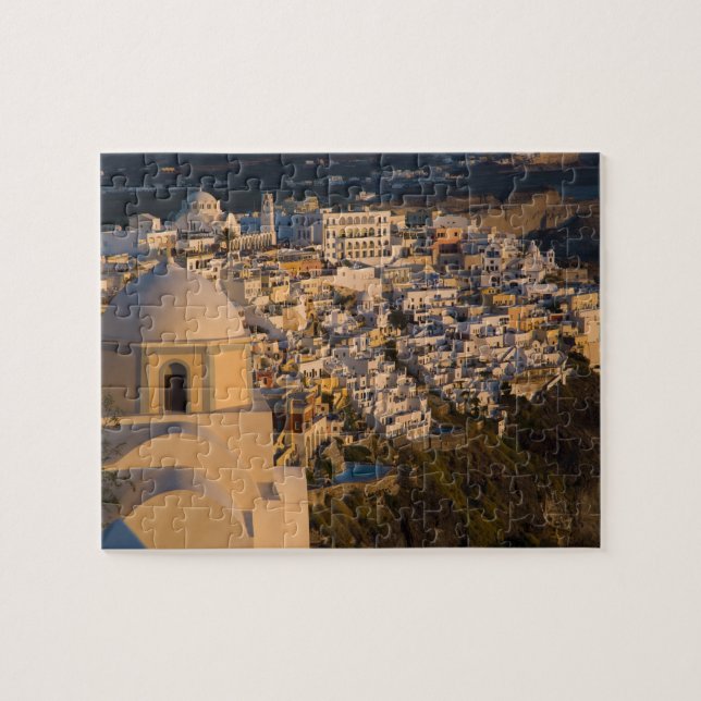 Grekland och grekiska ön Santorini stad Pussel (Horisontell)