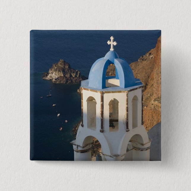 Grekland och grekiska ön Santorini staden Oia 2 Knapp (Framsida)