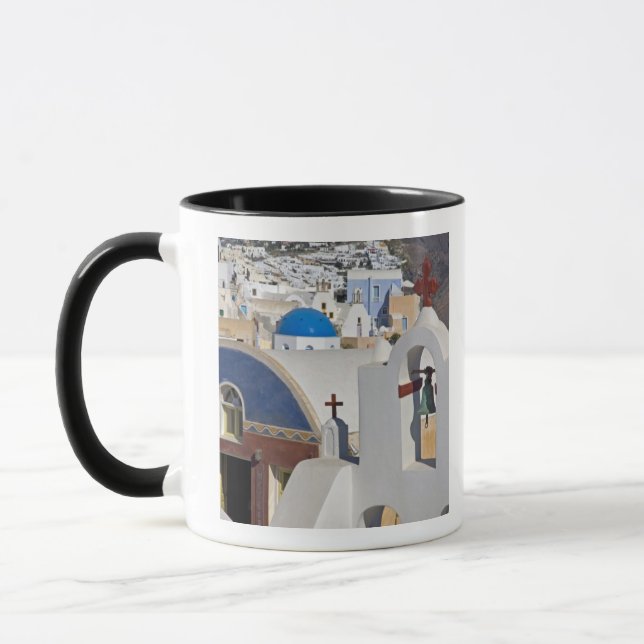 Grekland och grekiska ön Santorini staden Oia 5 Mugg (Vänster)