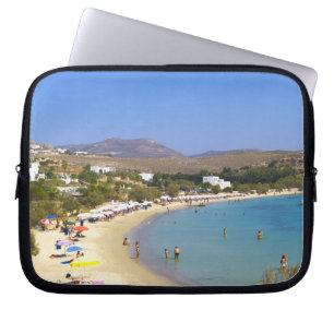 Grekland, Paros Island, Krios Beach från ovan Laptop Sleeve