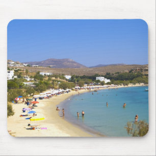 Grekland, Paros Island, Krios Beach från ovan Musmatta