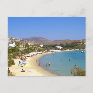 Grekland, Paros Island, Krios Beach från ovan Vykort