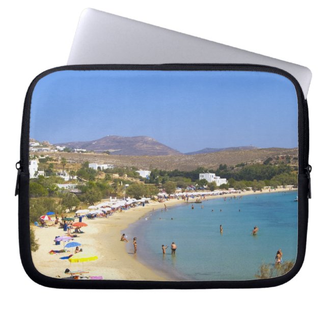 Grekland, Paros Island, Krios Beach ovanifrån Laptop Sleeve (Framsidan)