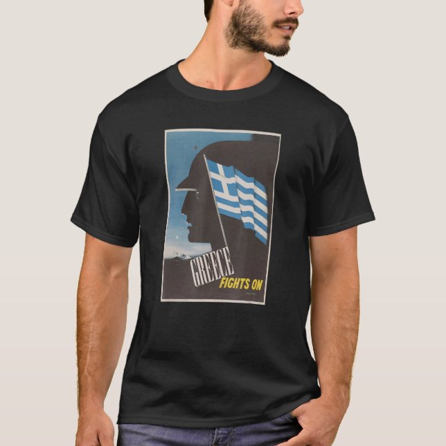 Grekland Poster om kampen mot WW2-propaganda T Shirt (Framsida)