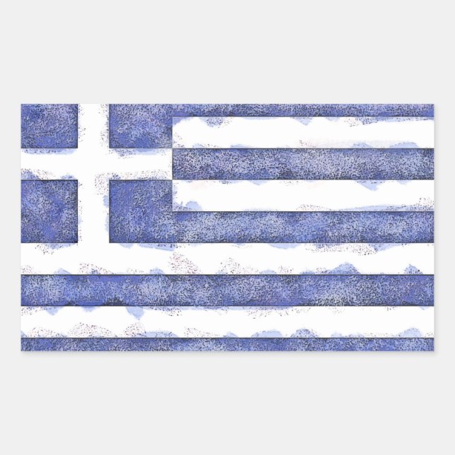 Grekland Rektangulärt Klistermärke (Framsida)